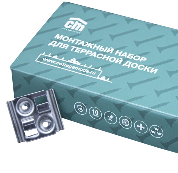 Монтажный набор для террасной доски из дпк CM Decking купить в Шуе Монтажный набор для террасной доски из дпк CM Decking купить в Шуе