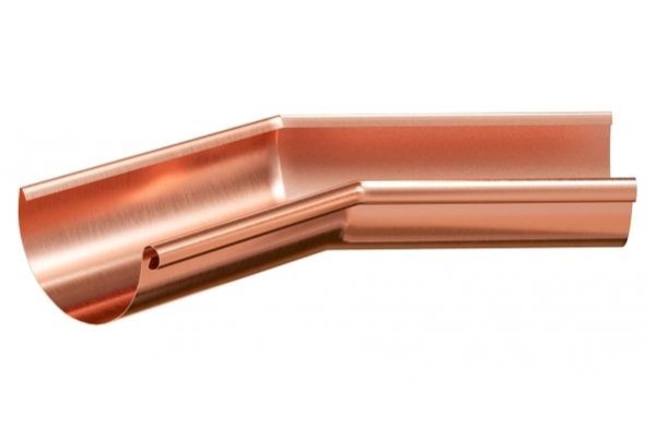 Водосток Aquasistem, система 125x90 - Угол желоба внутренний медный 135° купить в Шуе Водосток Aquasistem, система 125x90 - Угол желоба внутренний медный 135° купить в Шуе