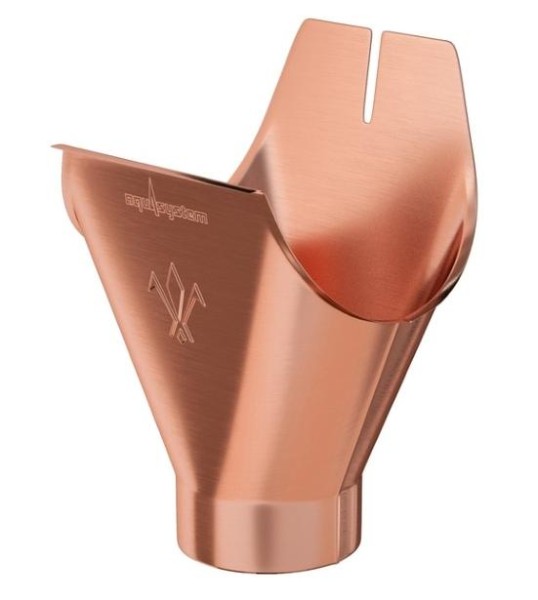 Водосток Aquasistem, система 125x90 - Воронка желоба медная купить в Шуе Водосток Aquasistem, система 125x90 - Воронка желоба медная купить в Шуе