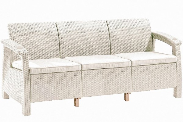 Трёхместный диван  Yalta Sofa 3 Seat белый купить в Шуе Трёхместный диван  Yalta Sofa 3 Seat белый купить в Шуе
