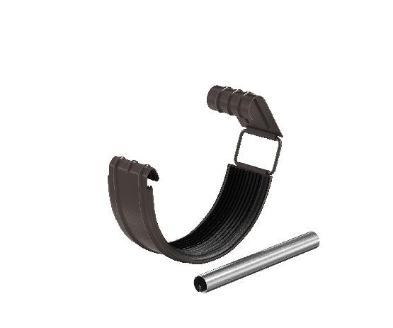 Водосток Aquasistem, система 125x90 - Соединитель желоба в комплекте RR 32 Тёмно-Коричневый купить в Шуе