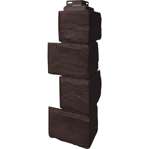 Цокольный сайдинг FineBer – Серия “Камень природный”, Угол наружный Коричневый купить в Шуе Цокольный сайдинг FineBer – Серия “Камень природный”, Угол наружный Коричневый купить в Шуе