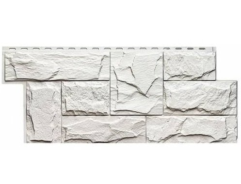 Фасадная панель T-Сайдинг-Гранит Леон Белый купить в Шуе