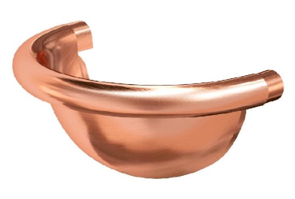 Водосток Aquasistem, система 125x90 - Заглушка желоба полукруглая медная d125мм купить в Шуе Водосток Aquasistem, система 125x90 - Заглушка желоба полукруглая медная d125мм купить в Шуе