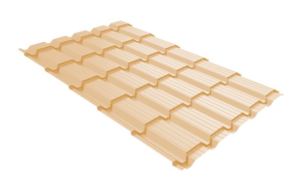 Металлочерепица GL квадро профи 0,45 PE RAL 1014 слоновая кость купить в Шуе