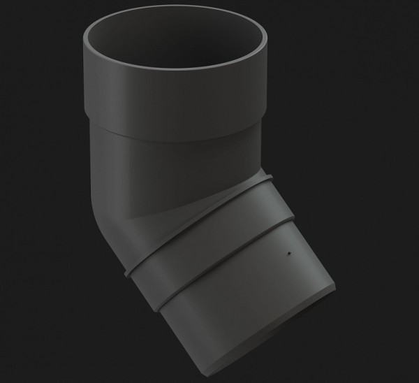 Колено 45˚ Docke Premium ПВХ - Графит купить в Шуе Колено 45˚ Docke Premium ПВХ - Графит купить в Шуе