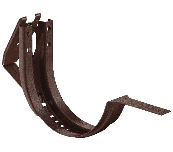 Водосток Aquasistem, Система 150/100 - Крюк крепления желоба короткий регулируемый RAL 8017 Коричневый matt купить в Шуе