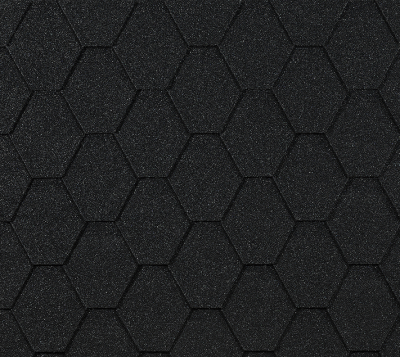 Гибкая черепица EURASIA Docke, Коллекция ШЕСТИГРАННИК Чёрный