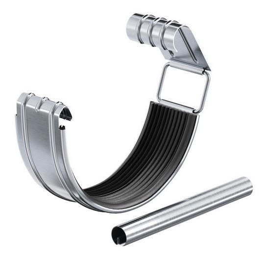 Водосток Aquasistem, Система 125x90 - Соединитель желоба с уплотнителем оцинковка купить в Шуе