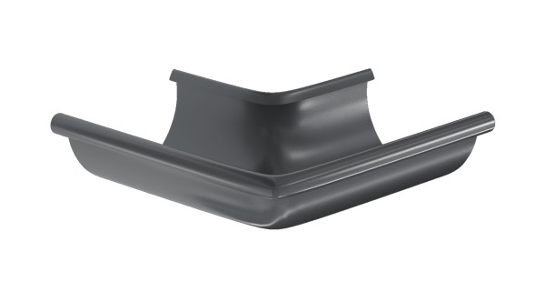 Водосток Aquasistem, система 125x90 - Угол желоба, наружный 90° RR 23 Маренго купить в Шуе