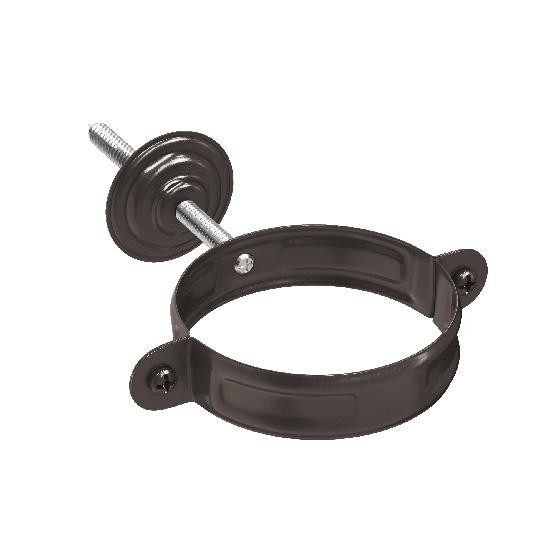 Водосток Aquasistem, система 125x90 - Комплект крепления трубы RR 32 Тёмно-Коричневый купить в Шуе