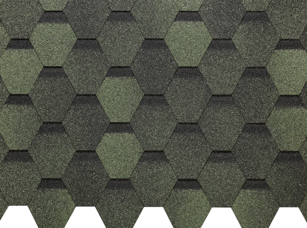 Гибкая черепица EURASIA Docke, Коллекция ШЕСТИГРАННИК Зелёный купить в Шуе