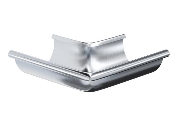 Водосток Aquasistem, Система 125x90 - Угол желоба наружный оцинковка 90° купить в Шуе