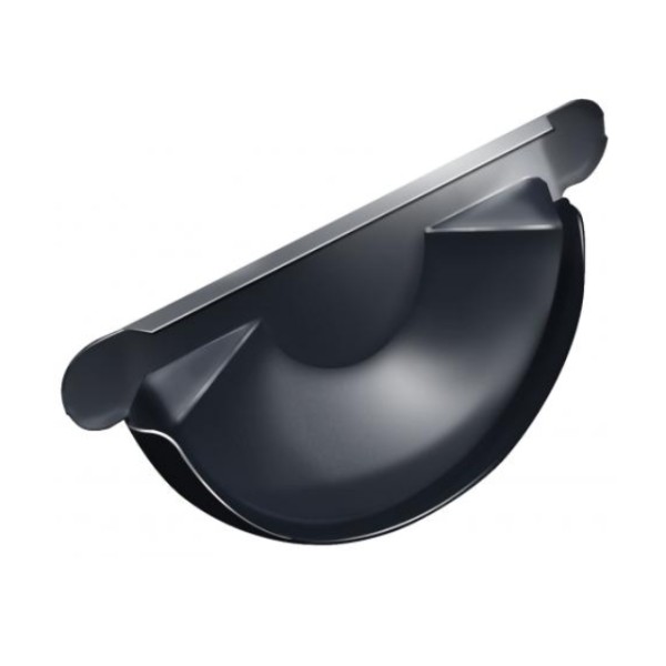 Водосток Grand Line 125x90 – Заглушка желоба RAL 7024 купить в Шуе