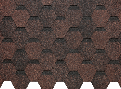 Гибкая черепица EURASIA Docke, Коллекция ШЕСТИГРАННИК Коричневый