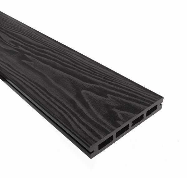 Террасная доска из ДПК Terrapol Смарт 3D Пустотелая с пазом Черное дерево купить в Шуе