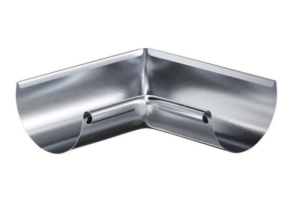 Водосток Aquasistem, Система 125x90 - Угол желоба внутренний оцинковка 90° купить в Шуе