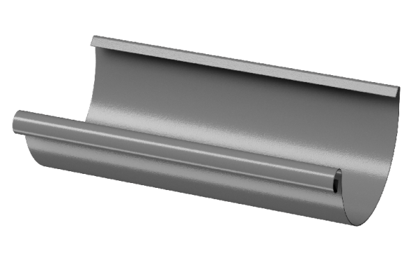Желоб полукруглый D125 3 м Döcke STAL PREMIUM Графит, (RAL 7024) купить в Шуе Желоб полукруглый D125 3 м Döcke STAL PREMIUM Графит, (RAL 7024) купить в Шуе