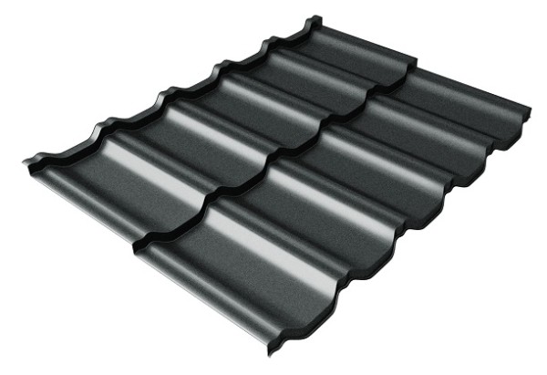 Металлочерепица модульная Квинта Uno Grand Line c 3D резом 0,5 Atlas RAL 7016 антрацитово-серый купить в Шуе