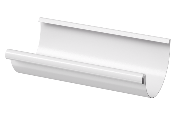 Желоб полукруглый D125 3 м Döcke STAL PREMIUM Пломбир, (RAL 9010) купить в Шуе Желоб полукруглый D125 3 м Döcke STAL PREMIUM Пломбир, (RAL 9010) купить в Шуе