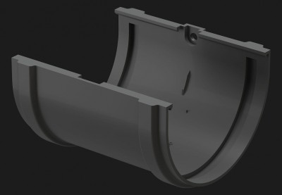 Соединитель желоба Docke Premium ПВХ - Графит