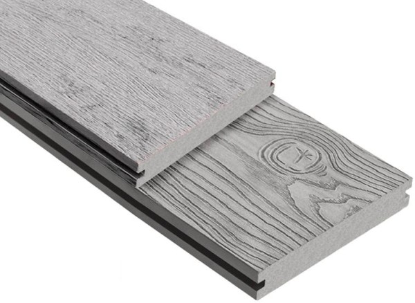 Террасная доска ДПК Outdoor 3D полнотелая STORM/OCEAN GREY серая микс купить в Шуе