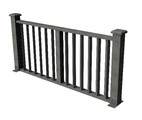 Ограждения декоративное ДПК GRINDERDECO Бруклин серый базаль купить в Шуе Ограждения декоративное ДПК GRINDERDECO Бруклин серый базаль купить в Шуе