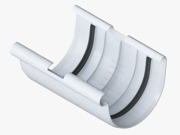 Водосток Альта-Профиль ПВХ – Соединитель желоба (белый) купить в Шуе Водосток Альта-Профиль ПВХ – Соединитель желоба (белый) купить в Шуе