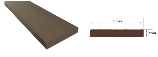 Террасная доска из ДПК Terrapol Смарт Полнотелая без паза купить в Шуе Террасная доска из ДПК Terrapol Смарт Полнотелая без паза купить в Шуе