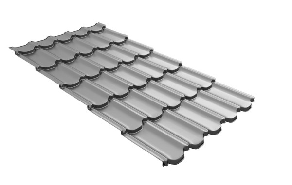 Металлочерепица квинта плюс с 3D резом 0,45 PE RAL 7004 сигнальный серый купить в Шуе