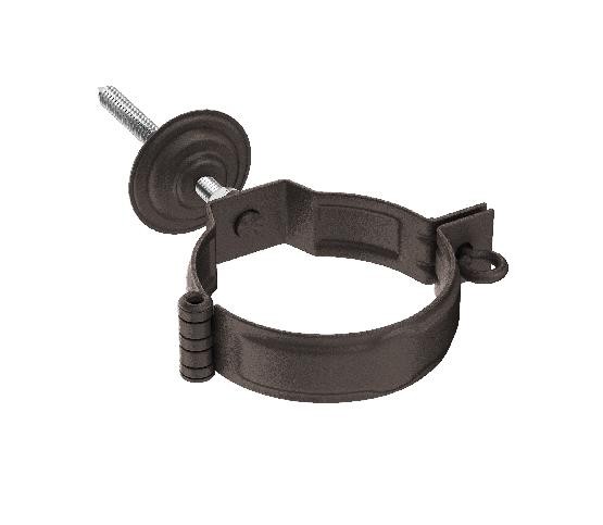 Водосток Aquasistem, Система 150/100 - Декоративный хомут трубы под метиз с комплектом крепления RR 32 Тёмно-коричневый matt купить в Шуе Водосток Aquasistem, Система 150/100 - Декоративный хомут трубы под метиз с комплектом крепления RR 32 Тёмно-коричневый matt купить в Шуе