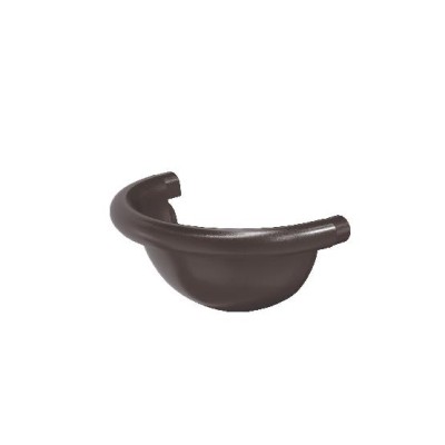 Водосток Aquasistem, система 150/100 - Заглушка желоба полукруглая RR 32 Тёмно-Коричневый