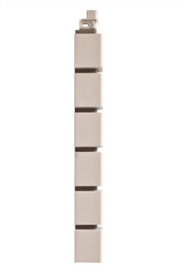 Фасадная панель Наружный угол кирпич клинкерный МАЛЫЙ (белый) 0,46х0,048м