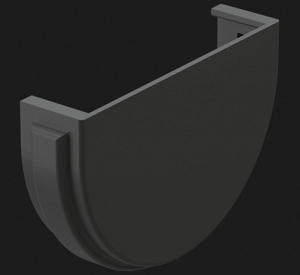 Заглушка желоба Docke Premium ПВХ - Графит купить в Шуе Заглушка желоба Docke Premium ПВХ - Графит купить в Шуе