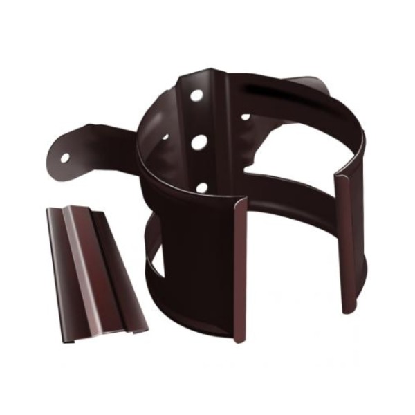 Водосток Grand Line 150x100 – Хомут трубы (на дерево) RAL 8017 купить в Шуе