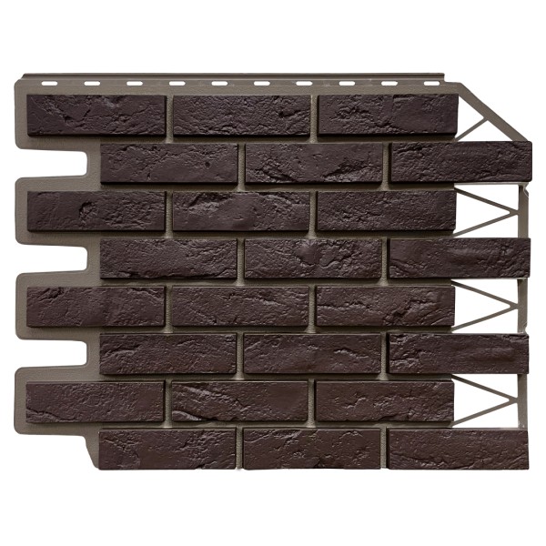 Фасадная панель FineBer, Кирпич Баварский, Темно коричневый купить в Шуе