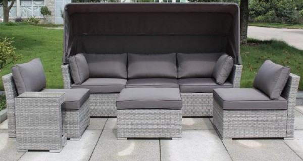 Диван-Трансформер AFINA плетеный из иск. ротанга AFM-320G Grey купить в Шуе