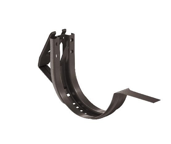 Водосток Aquasistem, система 150/100 - Крюк крепления желоба короткий регулируемый RR 32 Тёмно-Коричневый купить в Шуе