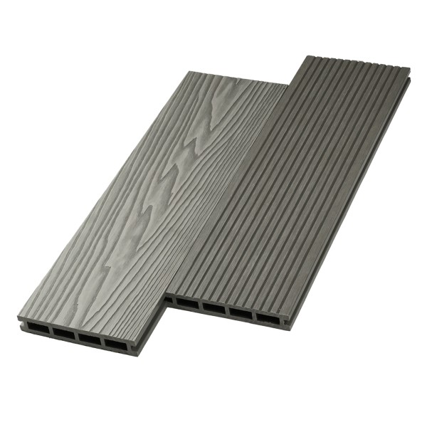 Террасная доска ДПК NanoWood двусторонняя New 3D тиснение + вельвет Серый купить в Шуе Террасная доска ДПК NanoWood двусторонняя New 3D тиснение + вельвет Серый купить в Шуе