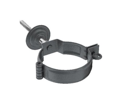 Водосток Aquasistem, Система 125/90 - Декоративный хомут c метизом в сборе RR 23 Маренго matt