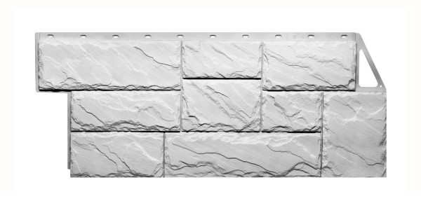 Фасайдинг Серия «Камень крупный»   Мелованный белый купить в Шуе Фасайдинг Серия «Камень крупный»   Мелованный белый купить в Шуе