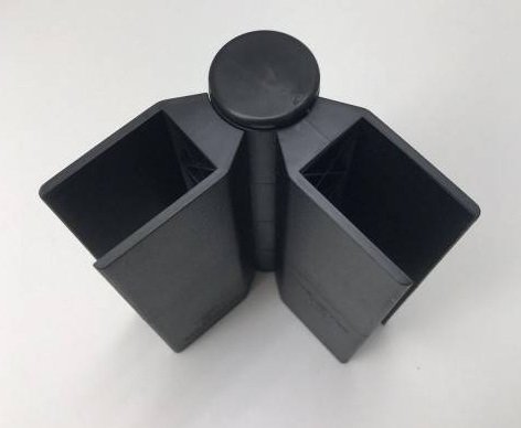 Угловой элемент поворотный, пластиковый от 60° до 300° для доски 150х25 мм из ДПК чёрный Holzhof купить в Шуе Угловой элемент поворотный, пластиковый от 60° до 300° для доски 150х25 мм из ДПК чёрный Holzhof купить в Шуе