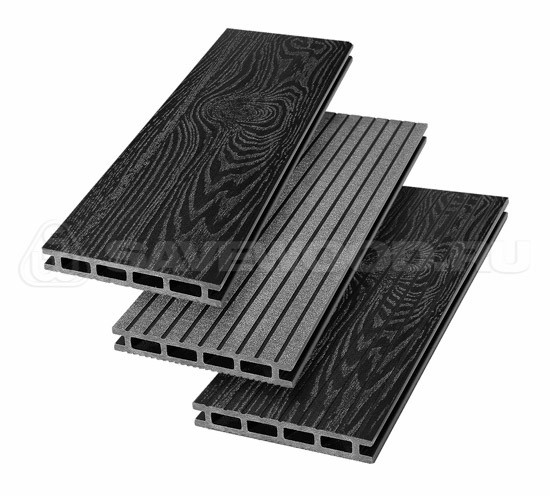 Террасная доска из ДПК SW Carpinus (T) — двухсторонняя черный купить в Шуе Террасная доска из ДПК SW Carpinus (T) — двухсторонняя черный купить в Шуе