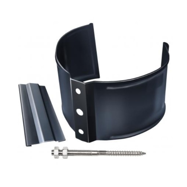 Водосток Grand Line 150x100 – Хомут трубы (на камень) RAL 7024 купить в Шуе Водосток Grand Line 150x100 – Хомут трубы (на камень) RAL 7024 купить в Шуе