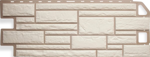 Цокольный сайдинг альта-профиль - коллекция "камень", белый купить в Шуе Цокольный сайдинг альта-профиль - коллекция "камень", белый купить в Шуе