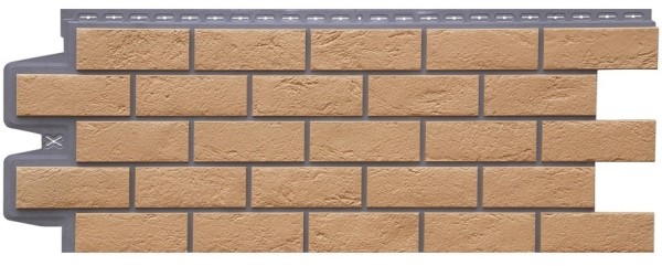 Фасадная панель Grand Line Состаренный кирпич Элит солома, ШОВ темно-бежевый купить в Шуе Фасадная панель Grand Line Состаренный кирпич Элит солома, ШОВ темно-бежевый купить в Шуе