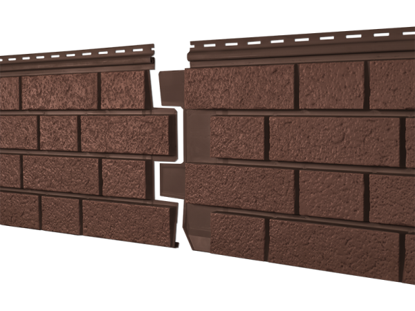 Фасадная панель Ю-пласт Стоун Хаус S-Lock Клинкер терракотовый купить в Шуе