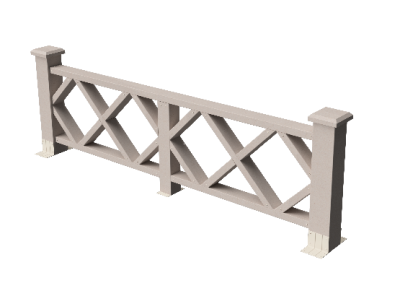 Ограждения декоративное ДПК GRINDERDECO Миллениум выбеленый дуб