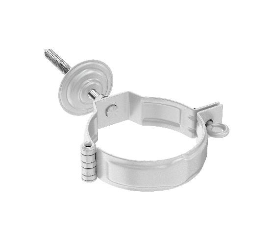 Водосток Aquasistem, система 125x90 - Комплект крепления трубы RR 20 Мраморно-белый купить в Шуе Водосток Aquasistem, система 125x90 - Комплект крепления трубы RR 20 Мраморно-белый купить в Шуе