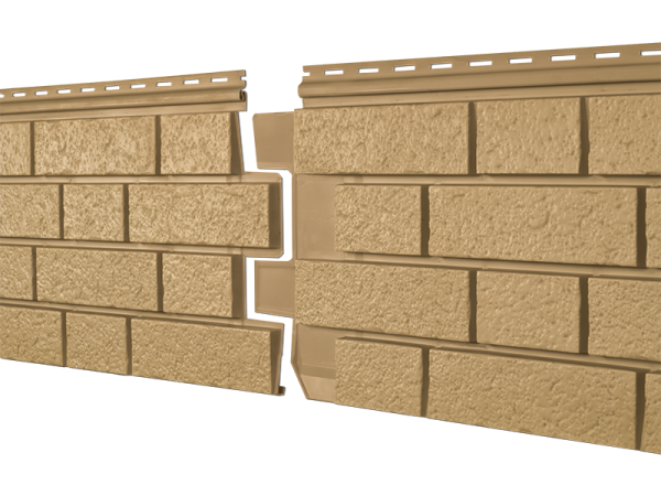 Фасадная панель Ю-пласт Стоун Хаус S-Lock Клинкер горчичный купить в Шуе